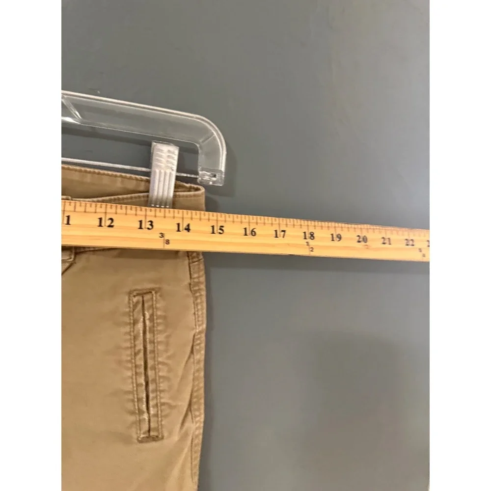 Old Navy Y2k Vintage Girls Khaki Capri Pants Size 14 Tan Cropped‎ Chino Trousers